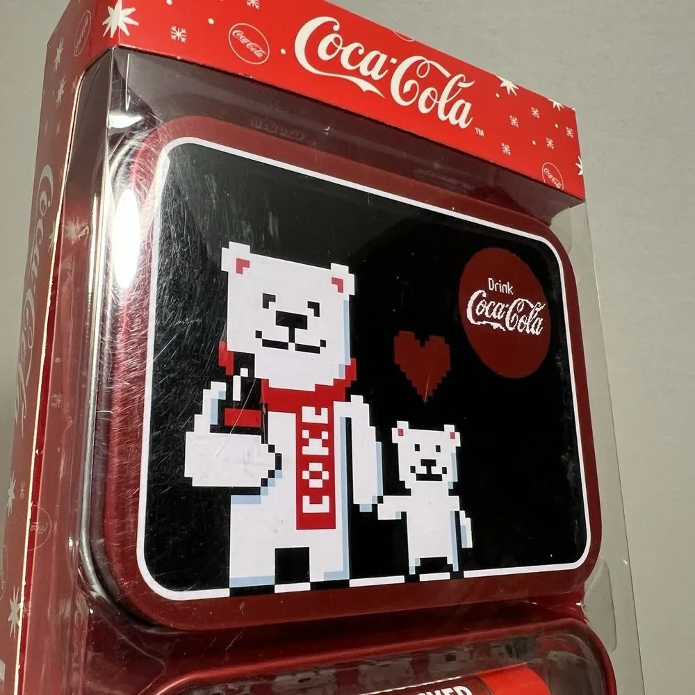 Lip Smacker 4pc Balm Collectible Bear Tin Christmas Coca Cola 2018 NEW Sprite